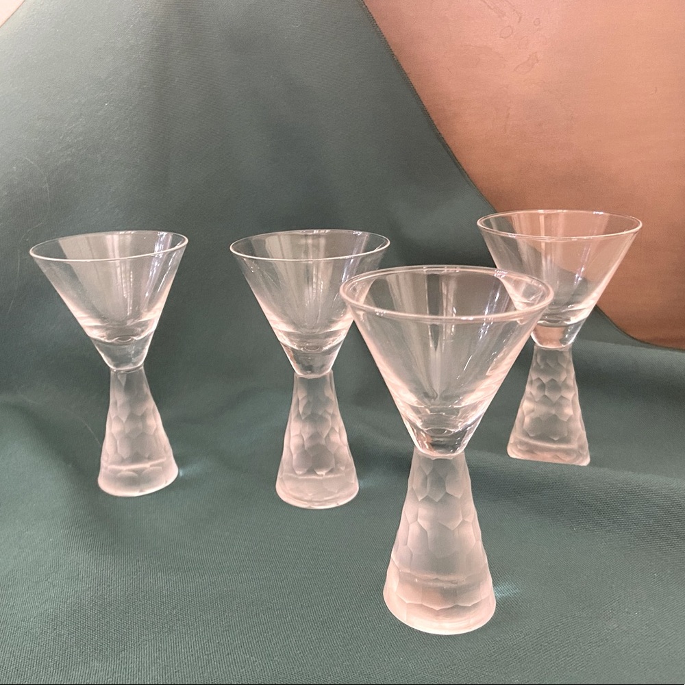 Frosted bottom aperitif glass (4)